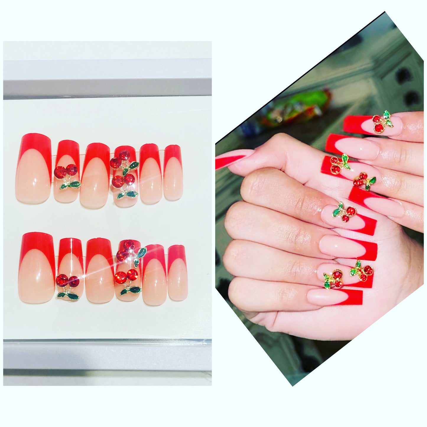 Red cherry 🍒 Press on Nails